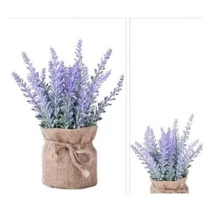 YAPASPT Paquete de 2 flores pequeñas de arpillera de