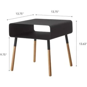 YAMAZAKI home 4230 Mesa auxiliar lisa con estante de_3