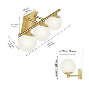 YHTlaeh Apliques para tocador baño espejo bar de_4