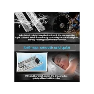 YENUO Diapositivas de cajón de extensión completa para_5