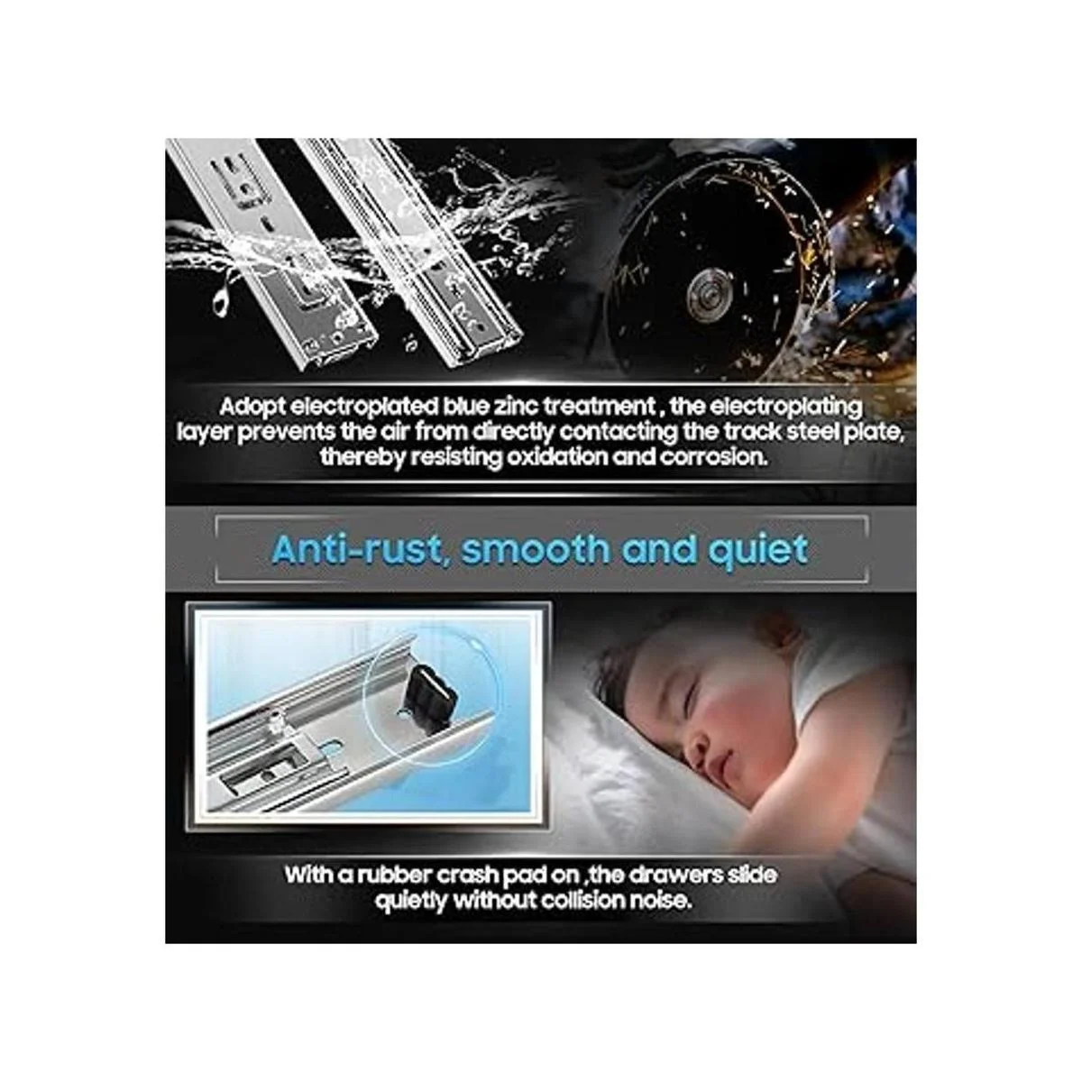 YENUO Diapositivas de cajón de extensión completa para_5