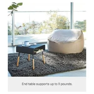 YAMAZAKI home 4230 Mesa auxiliar lisa con estante de_2