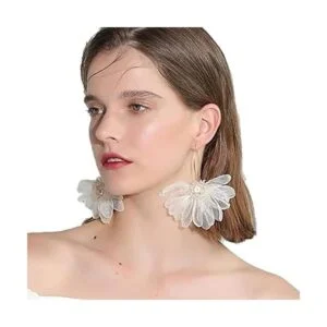 YERTTER Pendientes colgantes de pétalos para mujer aretes_2