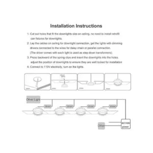 YGSTech Iluminación LED empotrable regulable de 2_4