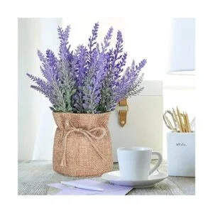 YAPASPT Paquete de 2 flores pequeñas de arpillera de