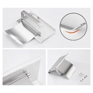YEAVS Soporte de papel higiénico con estante para teléfono