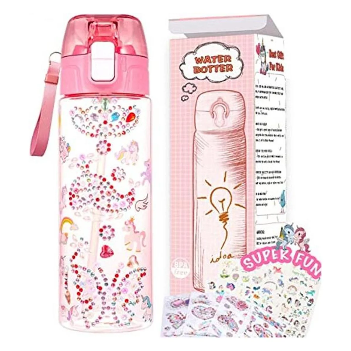 Y YOFUN Decora tu propia botella de agua con toneladas de_1