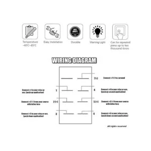 Xislet Interruptor basculante de 7 pines de repuesto para_3