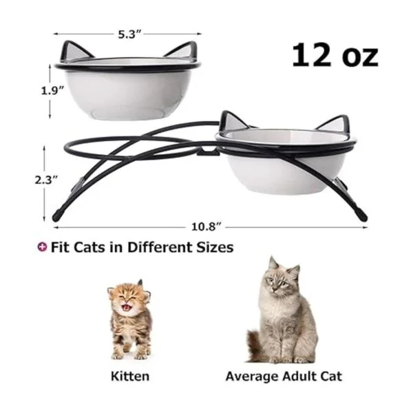 Y YHY Juego de cuencos de comida para gatos cuencos_2