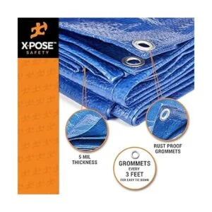 Xpose Safety Lona de polietileno ligera azul Funda_3