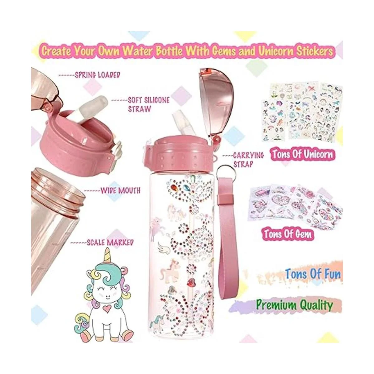 Y YOFUN Decora tu propia botella de agua con toneladas de_4