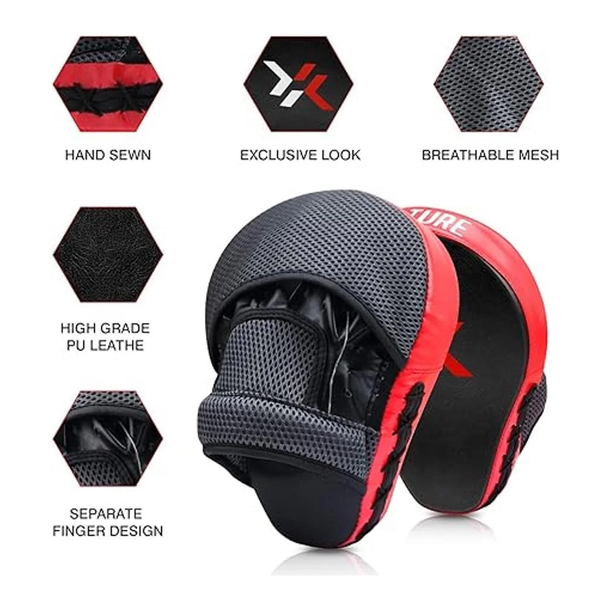 Xnature Guantes de boxeo curvados esenciales de MMA para_3