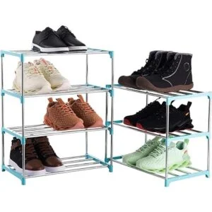 Xerhnan zapatero organizador pequeño apilable de 4_2