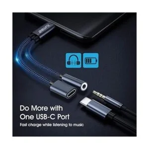 Xumee Adaptador de auriculares y cargador USB tipo C a_3