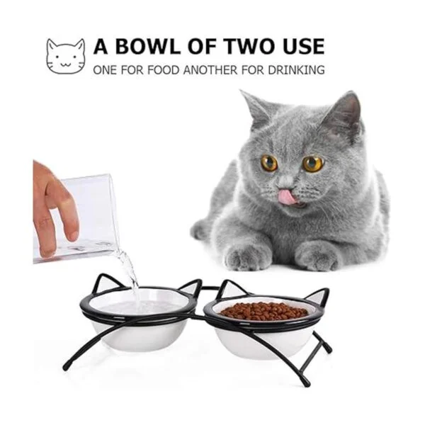 Y YHY Juego de cuencos de comida para gatos cuencos_4