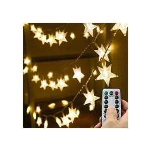 Xingpold Guirnalda de luces de estrella 50 LED de 8