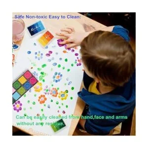 XoreArt Almohadillas de tinta lavables para los dedos para