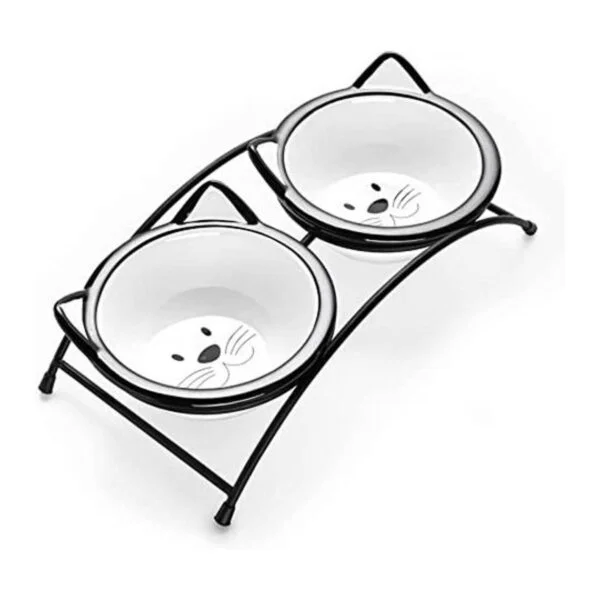 Y YHY Juego de cuencos de comida para gatos cuencos_1