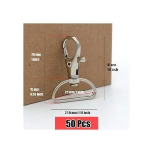YAKA Paquete de 50 cierres de pinza de langosta de metal_2