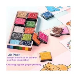 XoreArt Almohadillas de tinta lavables para los dedos para