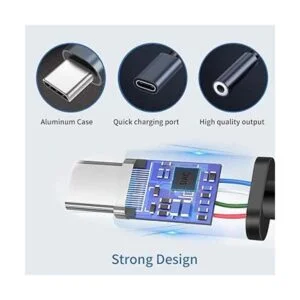 Xumee Adaptador de auriculares y cargador USB tipo C a_6