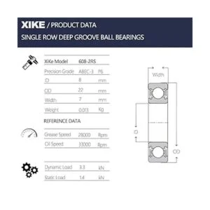 XiKe 20 rodamientos de doble sello de goma 6082RS de_2