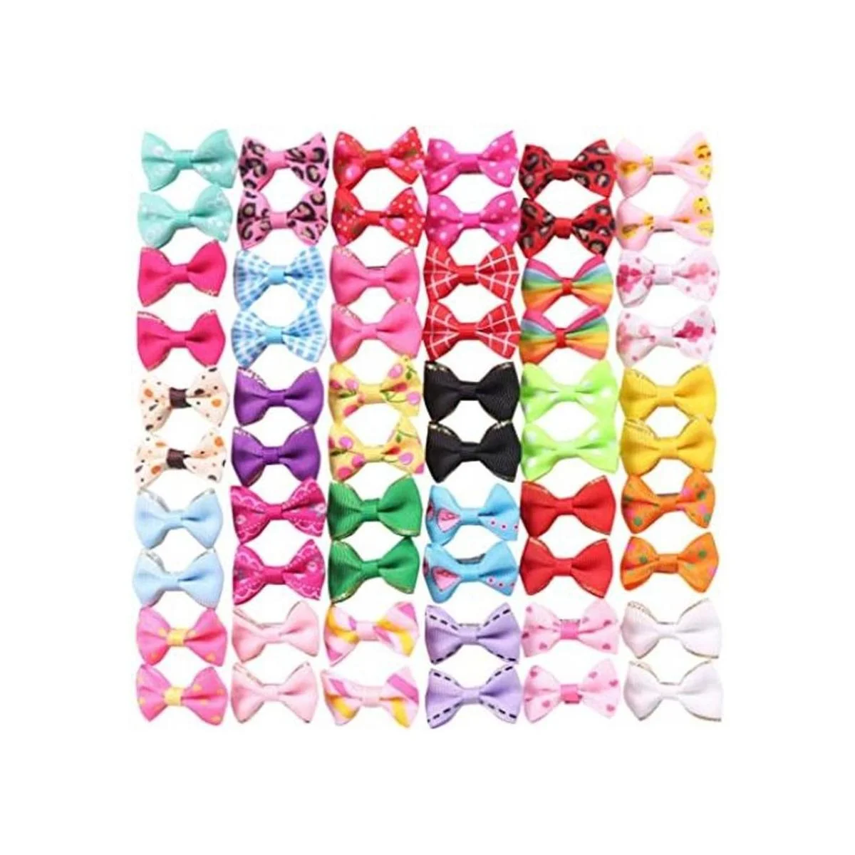 YAKA 60 unidades 30 pares de lazos para el pelo con_1