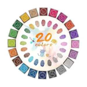 XoreArt Almohadillas de tinta lavables para los dedos para