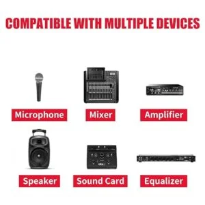 XLR hembra a cable TRS de 14 pulgadas cable de micrófono_6