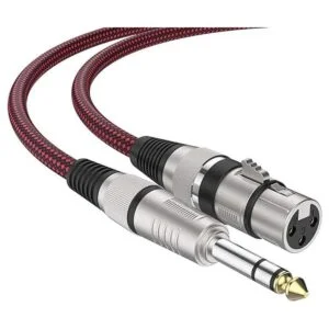 XLR hembra a cable TRS de 14 pulgadas cable de micrófono_1