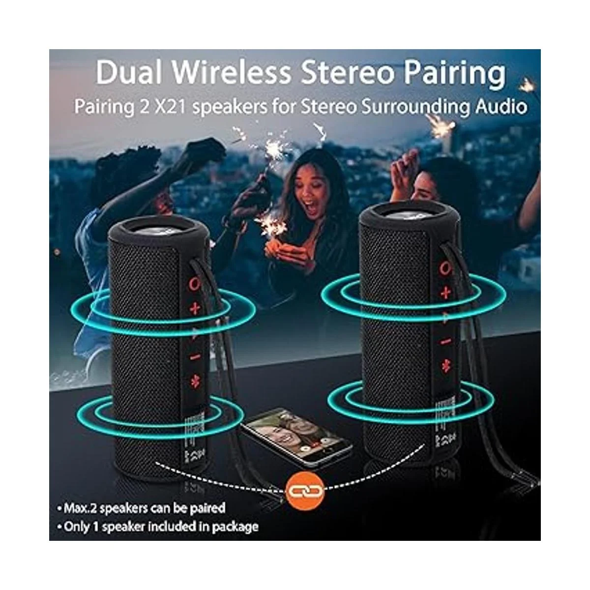 Xeneo X21 Altavoz Bluetooth inalámbrico portátil para_6