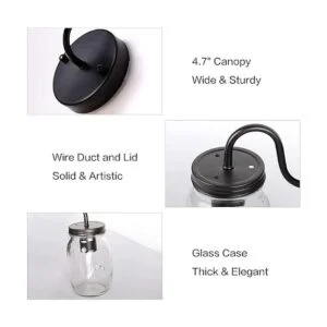 XIPUDA Sconces Wall Lighting Retro Wall Sconces Set of_3