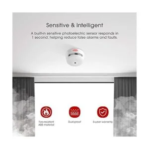 XSense Detector de humo inalámbrico interconectado con más_5