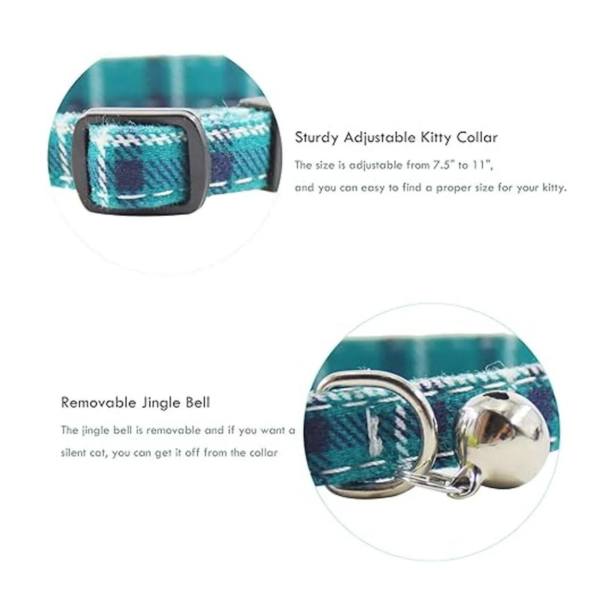 XPangle Breakaway Collares de gato con campana juego de