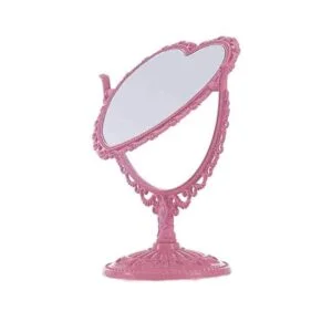 XPXKJ 7Inch Heart Shaped Mirror Tabletop Vanity Makeup