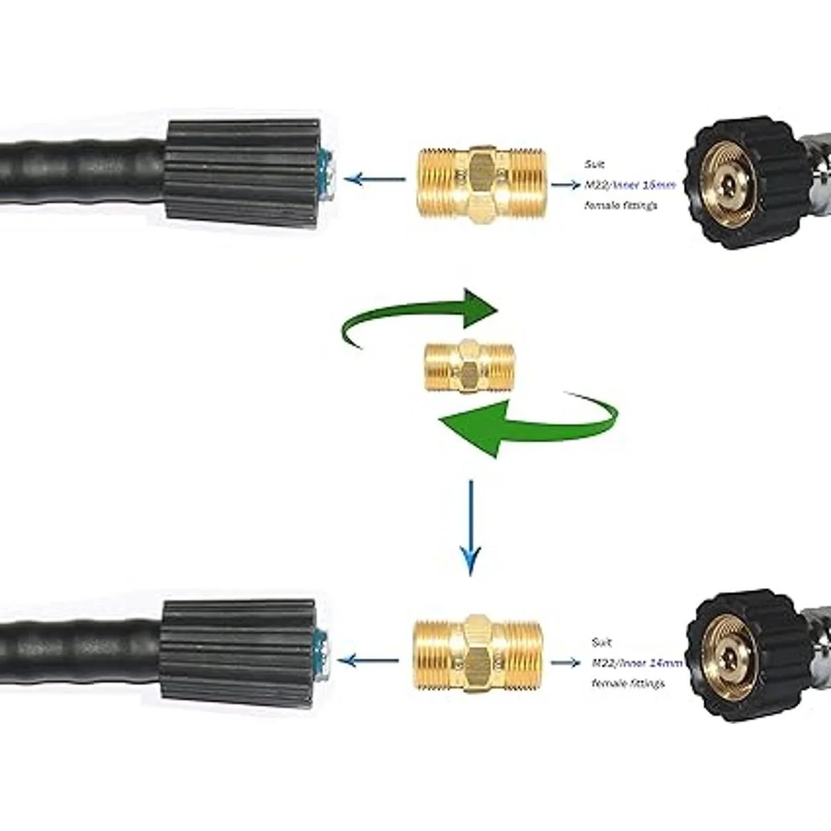 XZT Manguera de lavado de alta presión de 25 pies y 14_5