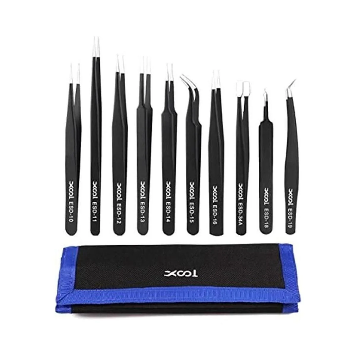 XOOL ESD Juego de pinzas de precisión antiestáticas no