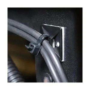 XHF Soportes de sujeción de cable negro autoadhesivo de