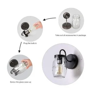 XIPUDA Sconces Wall Lighting Retro Wall Sconces Set of_4