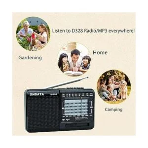 XHDATA D328 de onda corta AM FM DSP portátil de radio_4