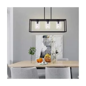 XILICON Lámpara colgante de 3 luces para comedor estilo_2