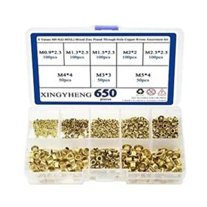 XINGYHENG Kit surtido de remaches de cobre chapados en_1
