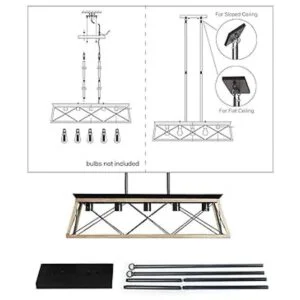 XIPUDA lámpara de cocina colgante 5 luces en línea_6