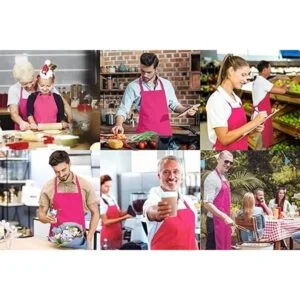 XEEYAYA Paquete de 9 delantales rosados para mujeres_6