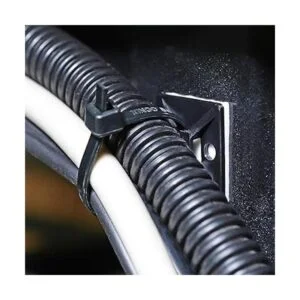 XHF Soportes de sujeción de cable negro autoadhesivo de