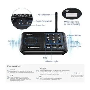 Wuloo Intercomunicadores inalámbricos para el hogar de_5