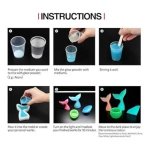 Wtrcsv Polvo de pigmento que brilla en la oscuridad polvo_3