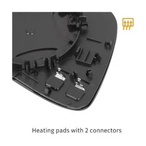 X AUTOHAUX Espejo de cristal climatizado con placa de