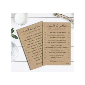 Would She Rather Game Kraft 50 hojas juego rústico de_2