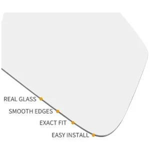 X AUTOHAUX Espejo de cristal climatizado con placa de